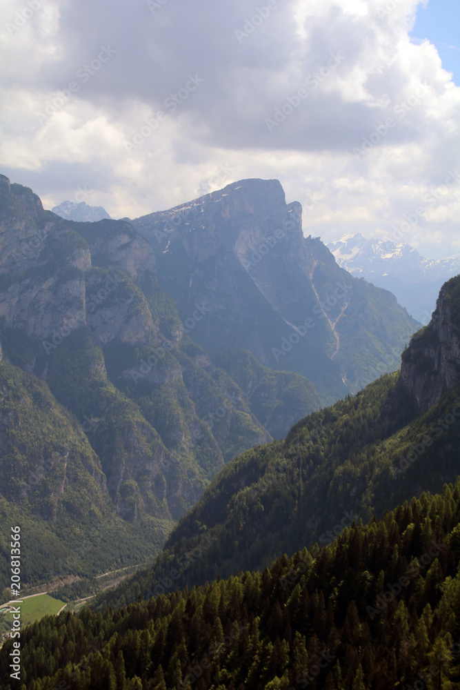 Naklejka view of an alpine mountain landscape