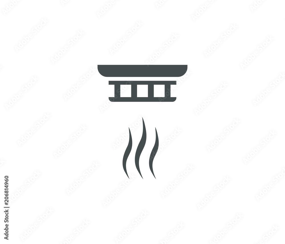 Modern smoke detector sensor icon Modern smoke detector sensor icon