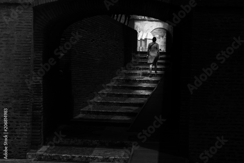 La mujer y las escaleras