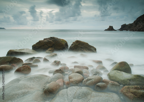 Campelo beach in long exposure shot photo