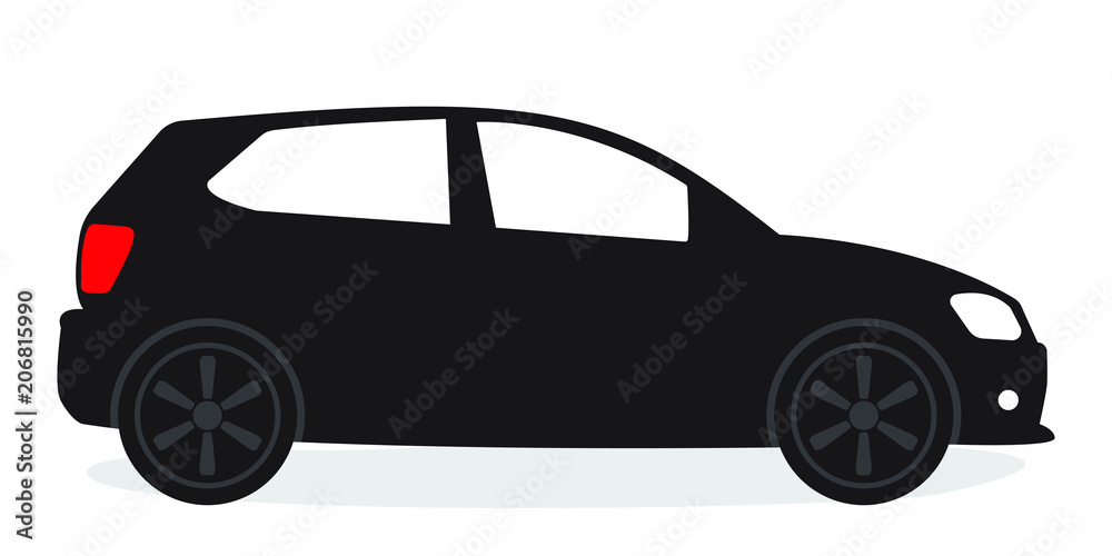 Car icon vector silhouette