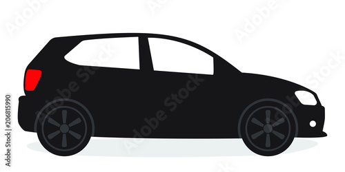 Car icon vector silhouette