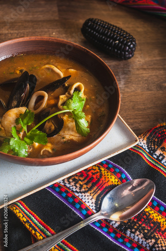 Pariuela traditional peruvian soup