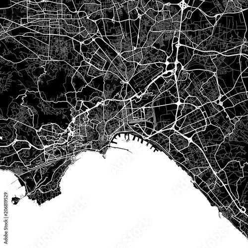 Area map of Naples, Italy