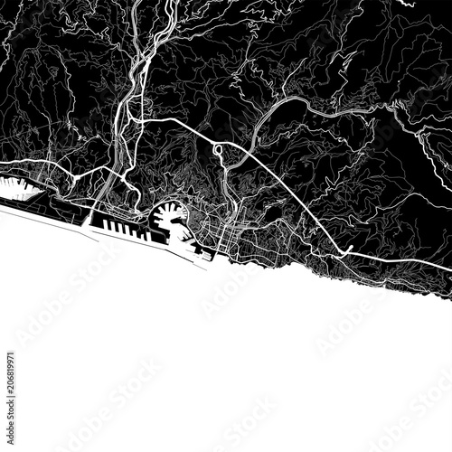 Area map of Genoa, Italy
