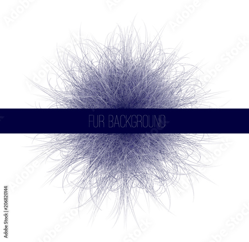 Realistic image of a vector fur ball