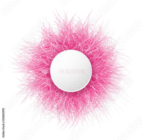 Realistic image of a vector fur ball