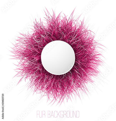 Realistic image of a vector fur ball