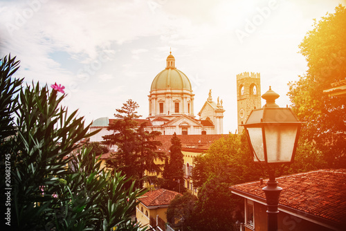 cathedral in Brescia  panoramic view. Italy photo