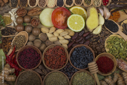 set of spices backgrounds