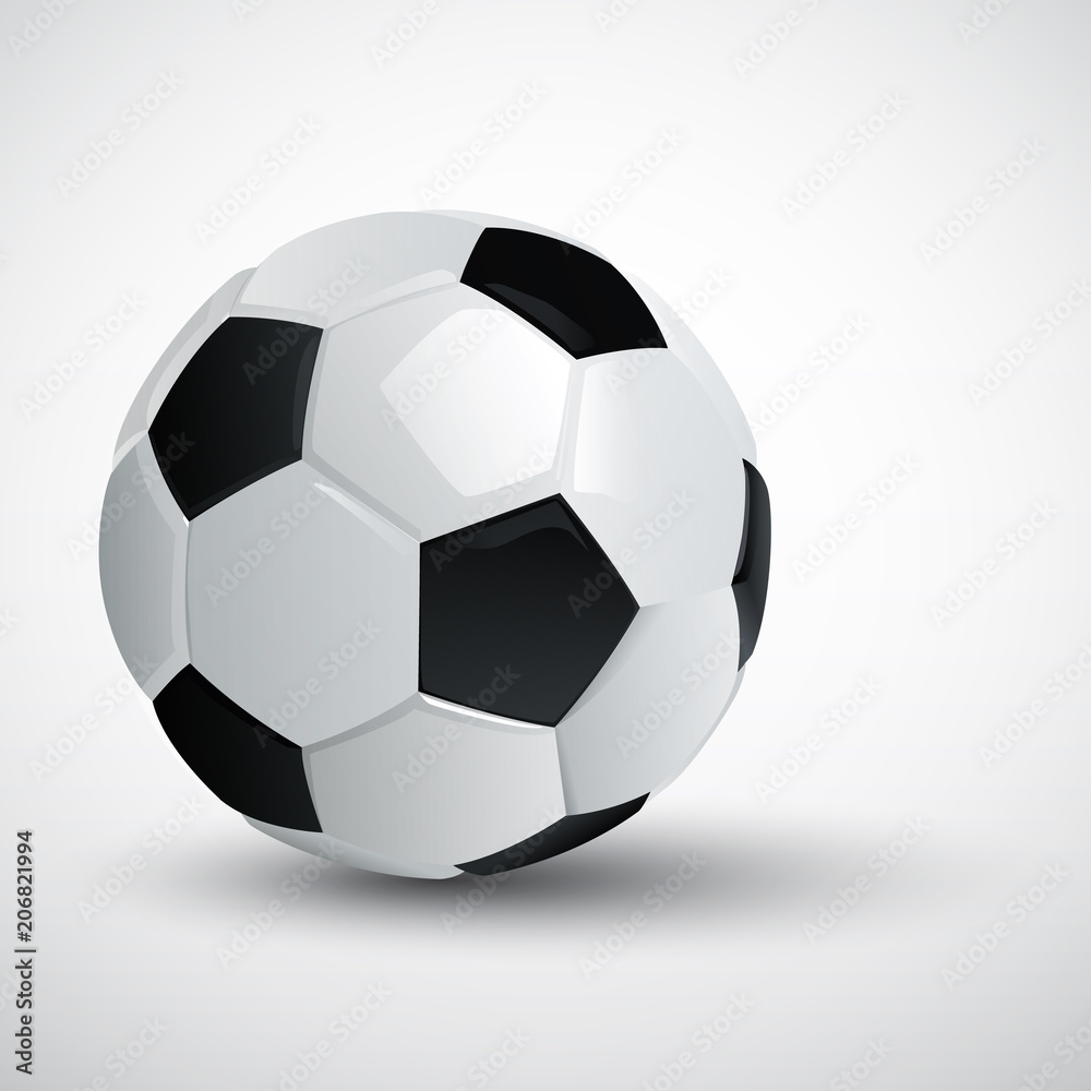 Soccer ball isolated. European football vector illustration Soccer ball isolated. European football vector illustration