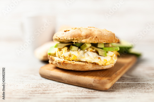 Avocado and egg sandwich