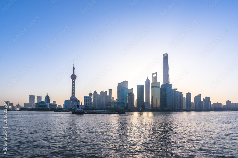 panoramic city skyline in china