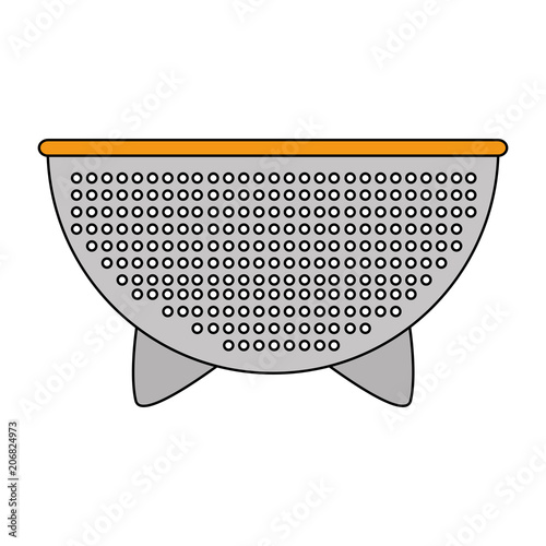 kitchen colander metal icon vector illustration design