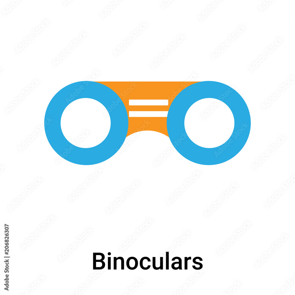Binoculars icon vector sign and symbol isolated on white background Binoculars icon vector sign and symbol isolated on white background