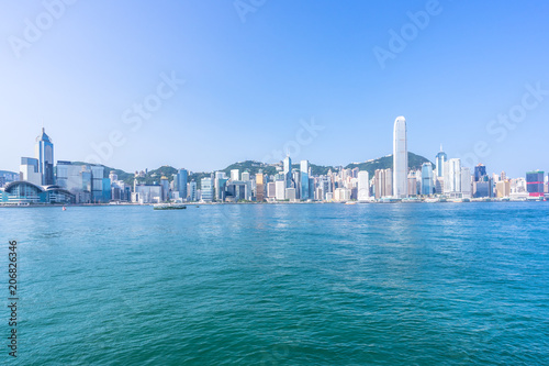 Photography city skyline in hongkong china