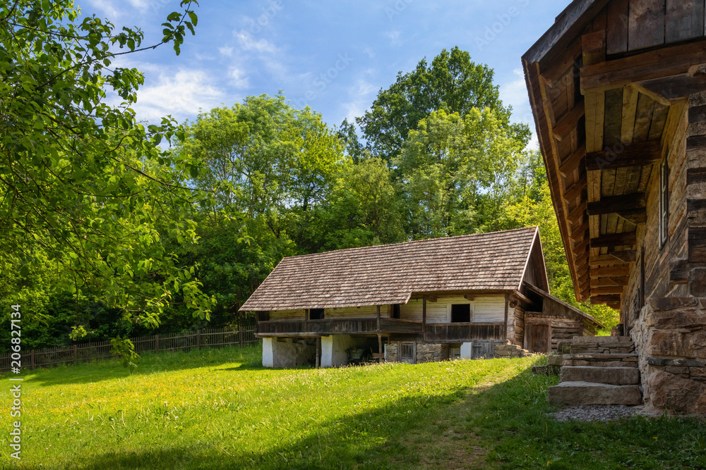 Old Czech Village with rural architecture - Vysoky Chlumec is a village in the Central Bohemian Region. Czech rural architecture. Old Czech Village with rural architecture - Vysoky Chlumec is a village in the Central Bohemian Region. Czech rural architecture.