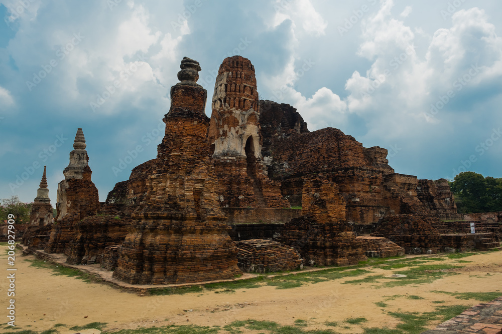 Wat Mahathat in Ayutthaya World Heritage Old temple