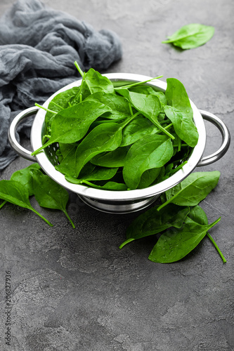 Spinach. Fresh spinach leaves