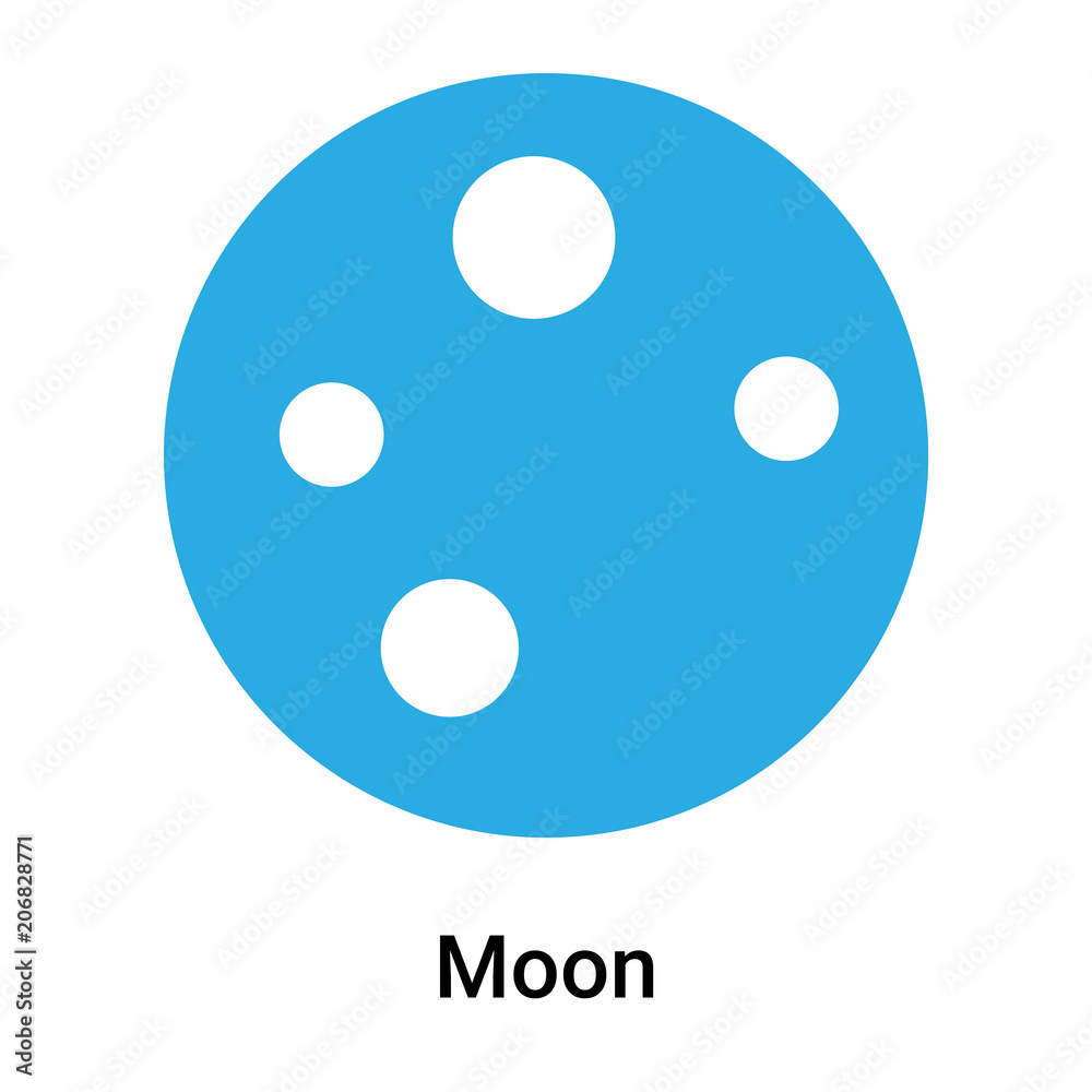 Moon icon vector sign and symbol isolated on white background Moon icon vector sign and symbol isolated on white background