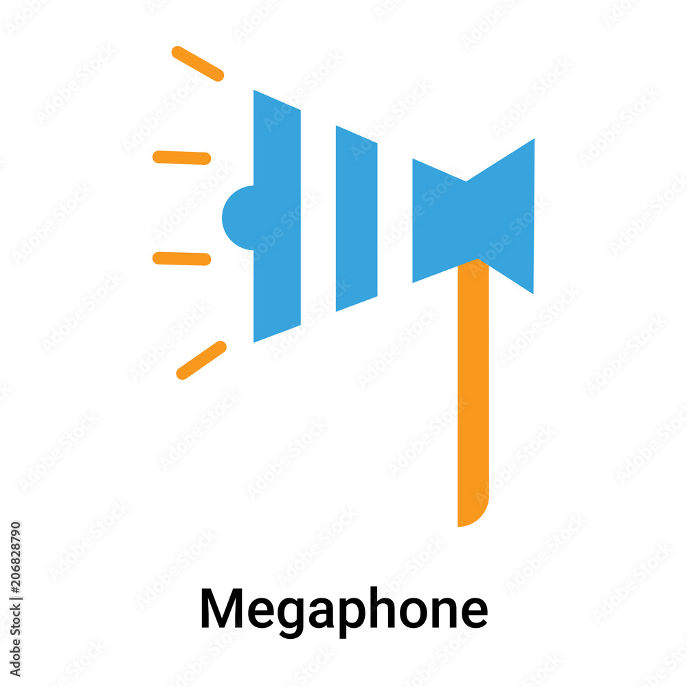 Megaphone icon vector sign and symbol isolated on white background Megaphone icon vector sign and symbol isolated on white background