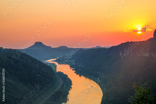 Blick von klein Bastei ins Tal  photo