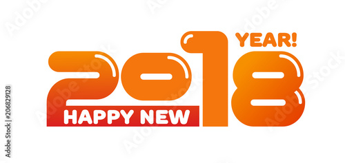 2018 happy New Year calendar Christmass text for Holiday calendar print color...