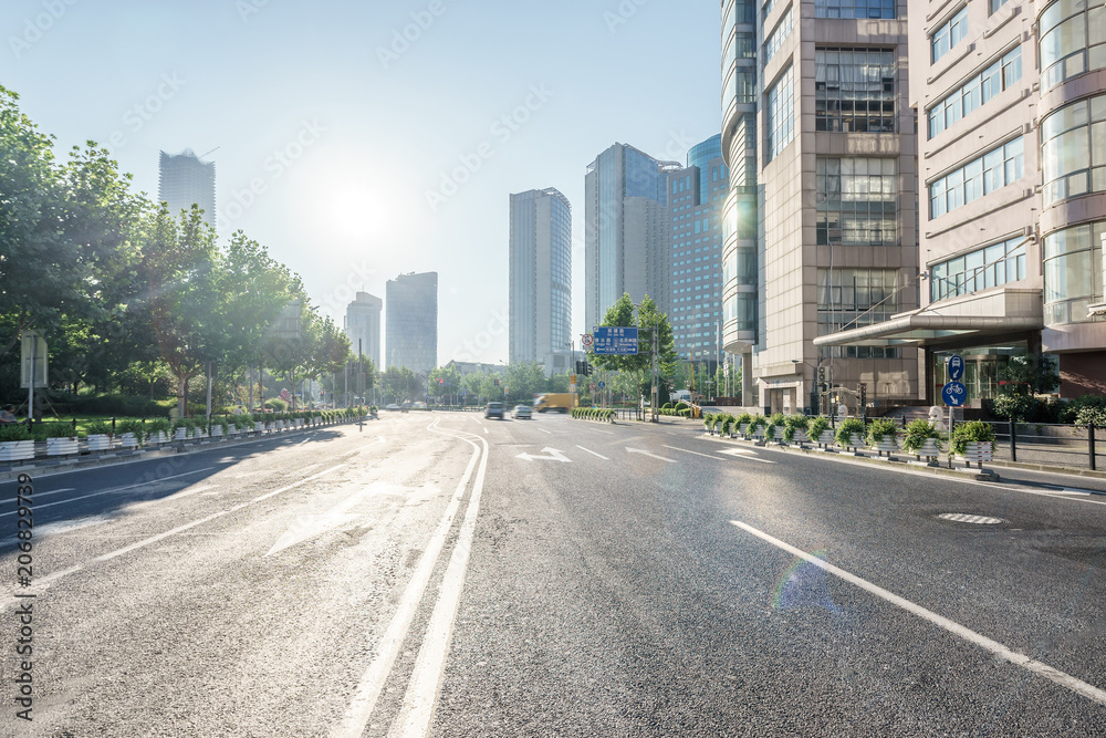 asphalt road in morden city