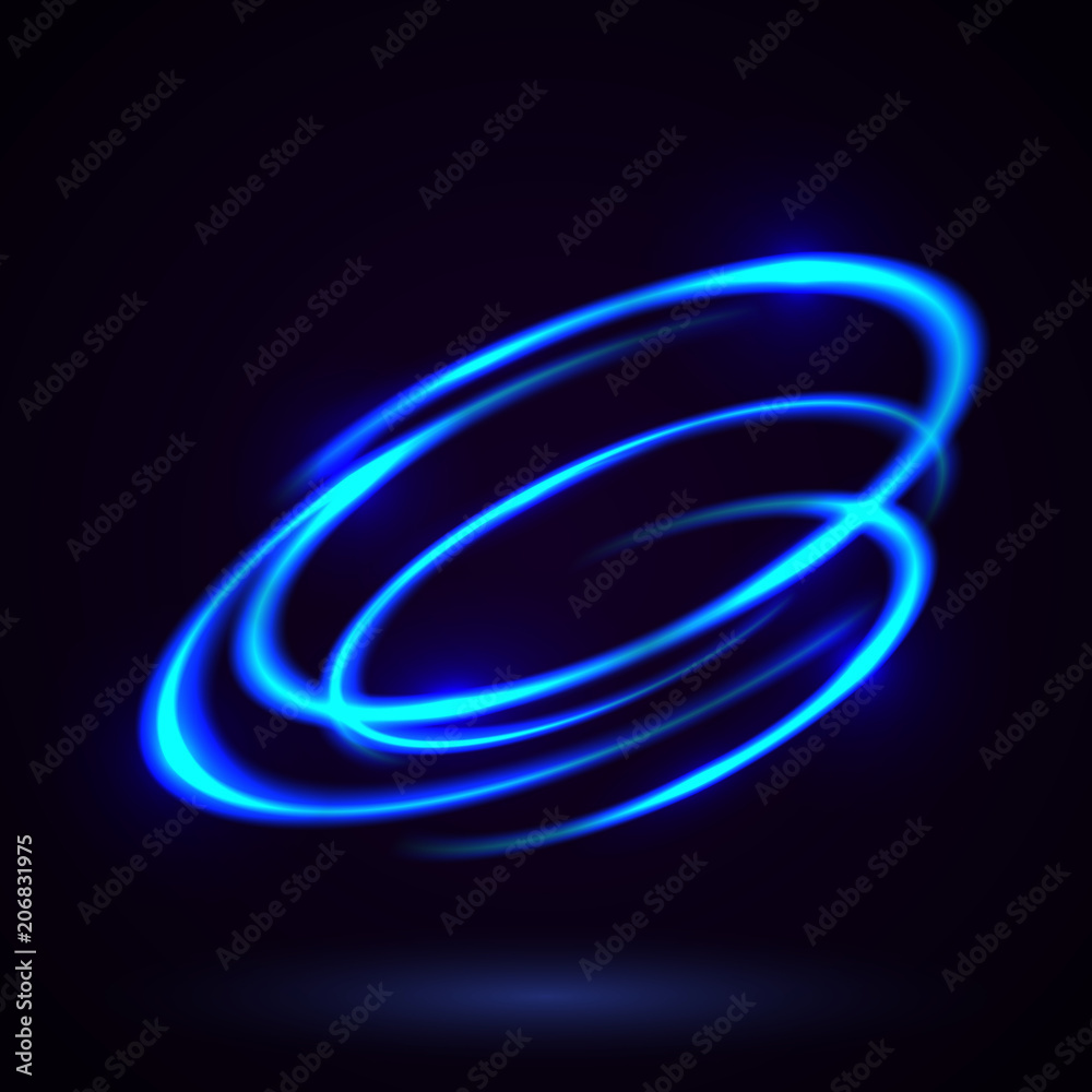 Vector light effect. The object s light stroke. Circular lens flare. Abstract rotational lines. Power energy element. Luminous sci-fi. Shining neon lights cosmic abstract frame. Magic round frame. Vector light effect. The object s light stroke. Circular lens flare. Abstract rotational lines. Power energy element. Luminous sci-fi. Shining neon lights cosmic abstract frame. Magic round frame.