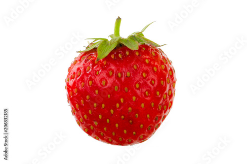 fresh red strawberry isolated on white background