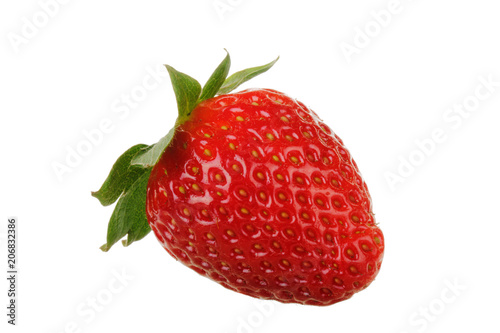 fresh red strawberry isolated on white background