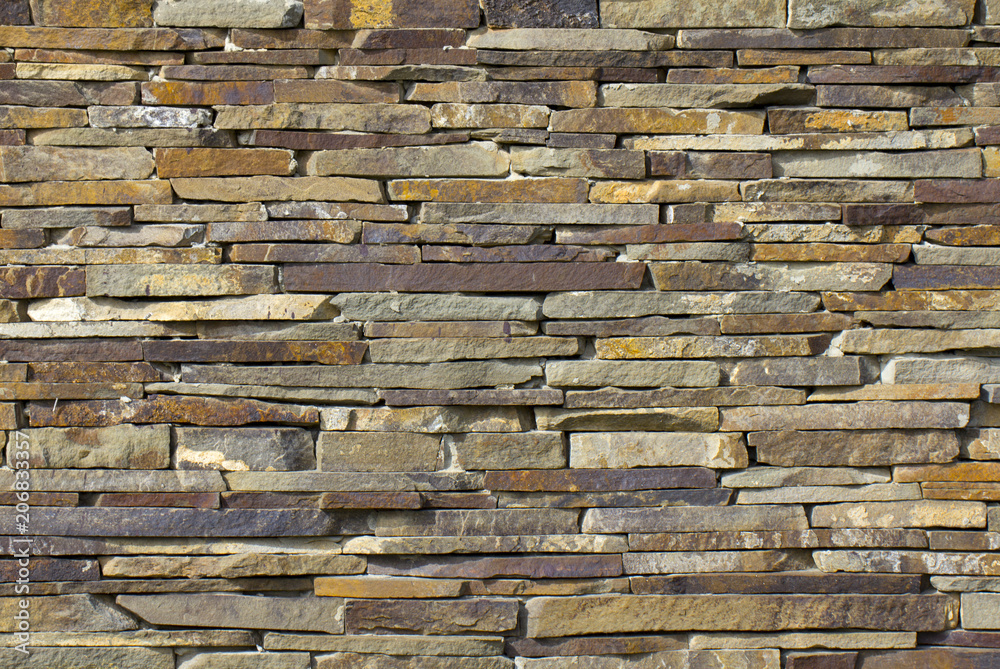 Naklejka premium Dry stone wall texture background