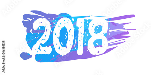 2018 happy New Year calendar Christmass text for Holiday calendar print color...