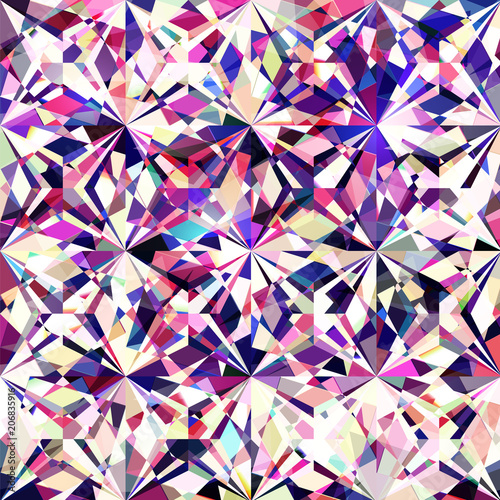 Seamless colorful diamond texture - crystallic background - vector eps10