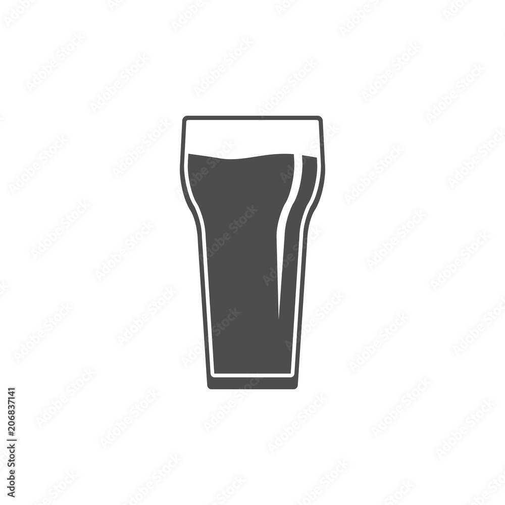 Beer glass icon. Goblet symbol. Vector illustration. Flat design. Beer glass icon. Goblet symbol. Vector illustration. Flat design.