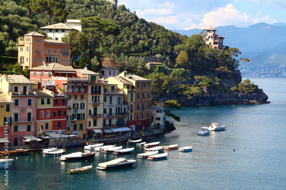 Italian pitoresque village of Portofino, in the Liguria Riviera