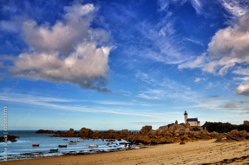 Pontusval, Brittany, the little lighthouse