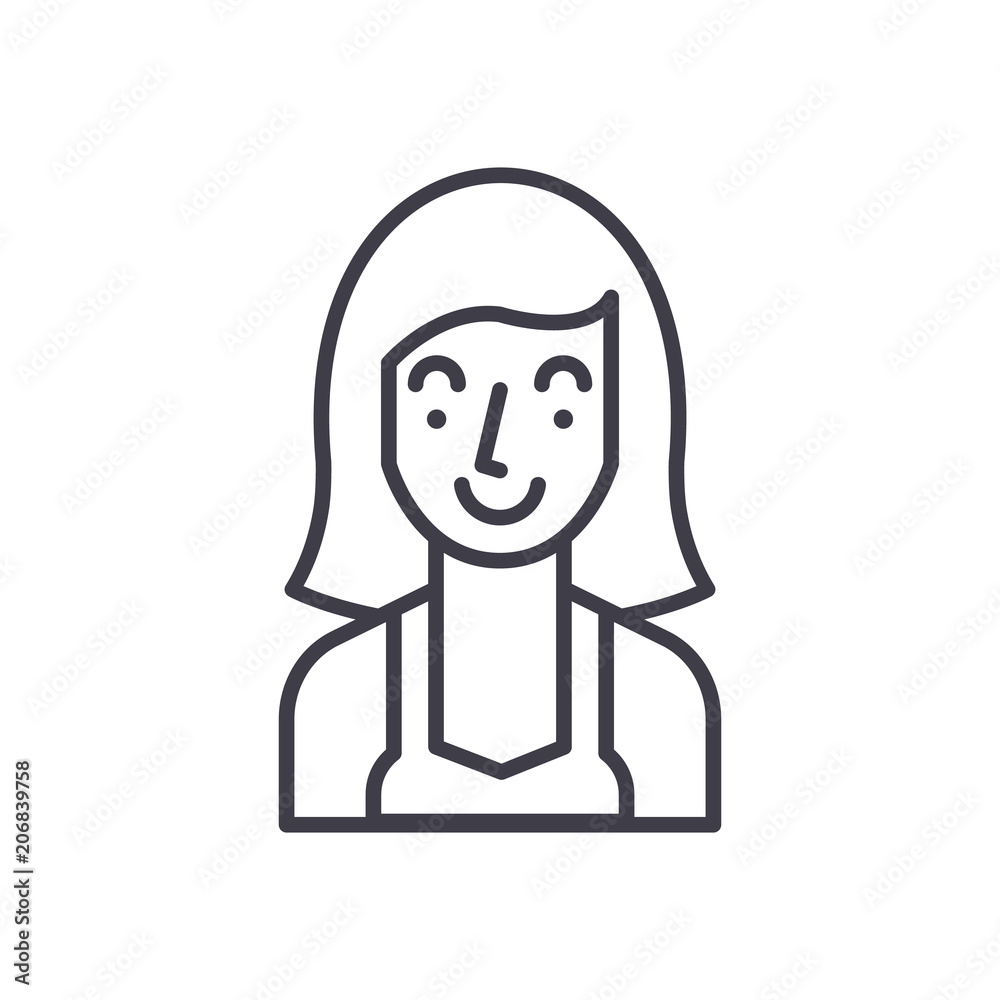Housewife black icon concept. Housewife flat vector symbol, sign, illustration. Housewife black icon concept. Housewife flat vector symbol, sign, illustration.