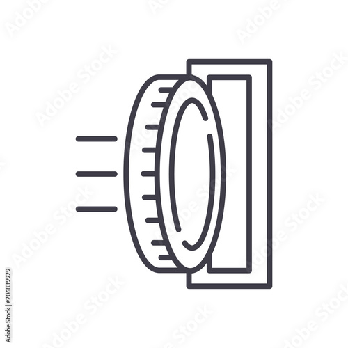 Investment of funds black icon concept. Investment of funds flat  vector symbol, sign, illustration.