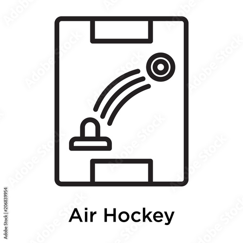 Air Hockey icon vector sign and symbol isolated on white background