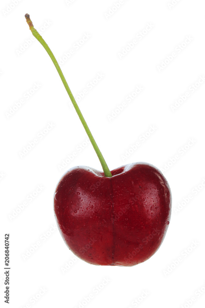 red cherry isolated on white background red cherry isolated on white background