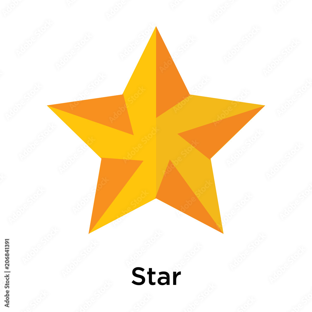 Fototapeta premium Star icon vector sign and symbol isolated on white background