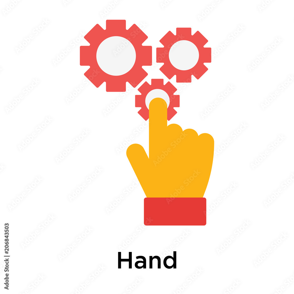 Hand icon vector sign and symbol isolated on white background Hand icon vector sign and symbol isolated on white background