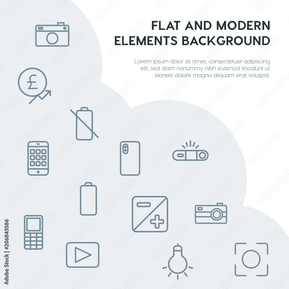 money, mobile, video, photos outline vector icons and elements background concept on grey background.Multipurpose use on websites, presentations, brochures and more money, mobile, video, photos outline vector icons and elements background concept on grey background.Multipurpose use on websites, presentations, brochures and more