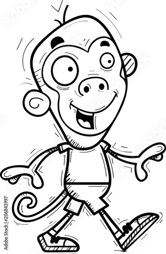 Cartoon Monkey Walking