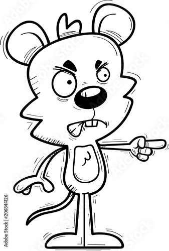 Angry Cartoon Male Mouse