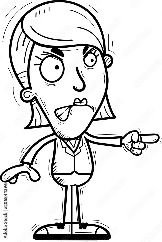 Angry Cartoon Businesswoman Angry Cartoon Businesswoman