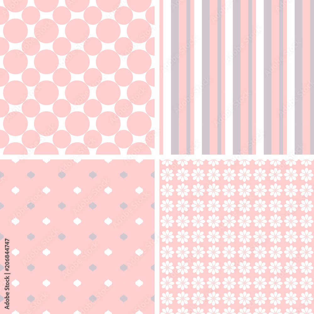 Different vector seamless patterns.