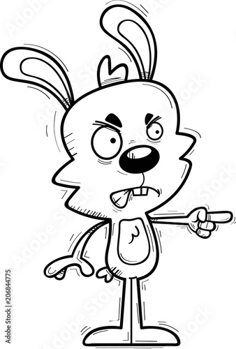 Angry Cartoon Male Rabbit