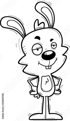 Confident Cartoon Male Rabbit